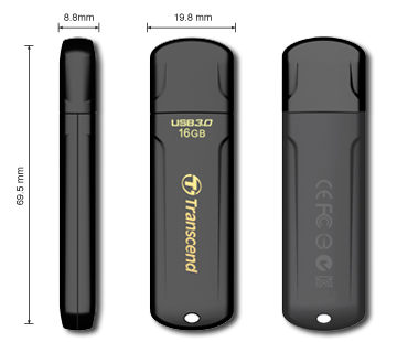 創見 JF700 16G USB3.1 黑色拔蓋 
