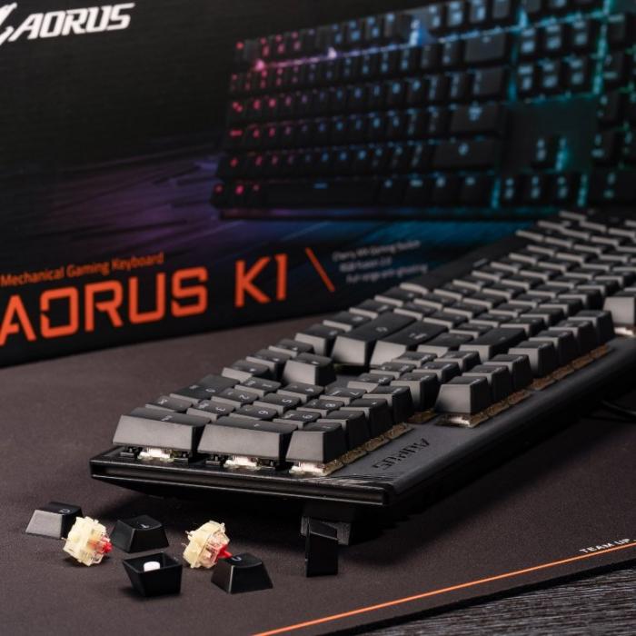 技嘉 Aorus K1 機械式鍵盤 紅軸 促銷至11/30