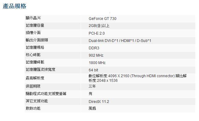 技嘉 N730D3-2GI (rev. 3.0) 2G DDR3 三介面