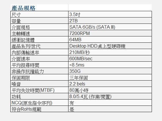 Seagate 2TB ST2000DM008 新梭魚