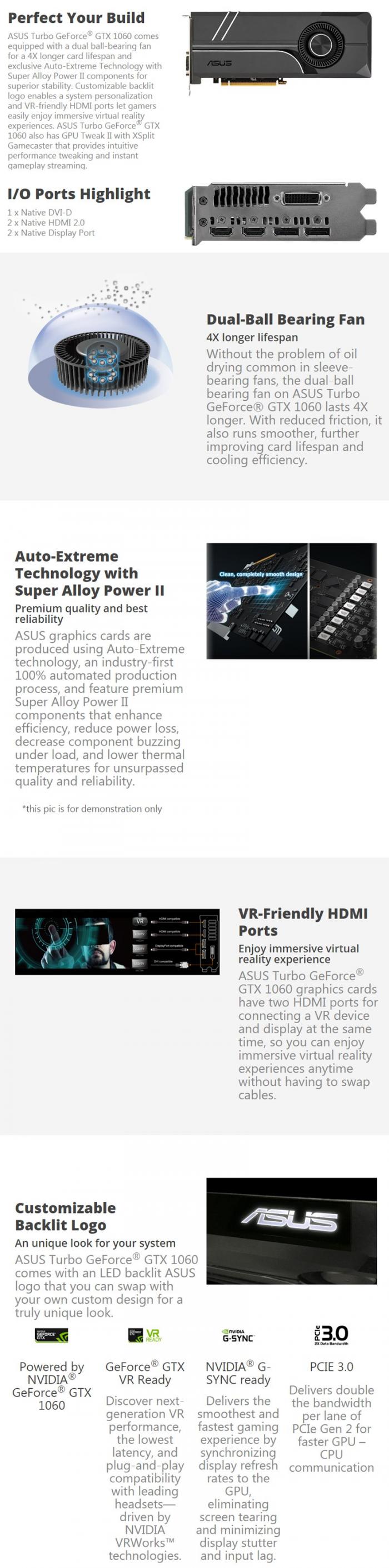 華碩 TURBO-GTX1060-6G