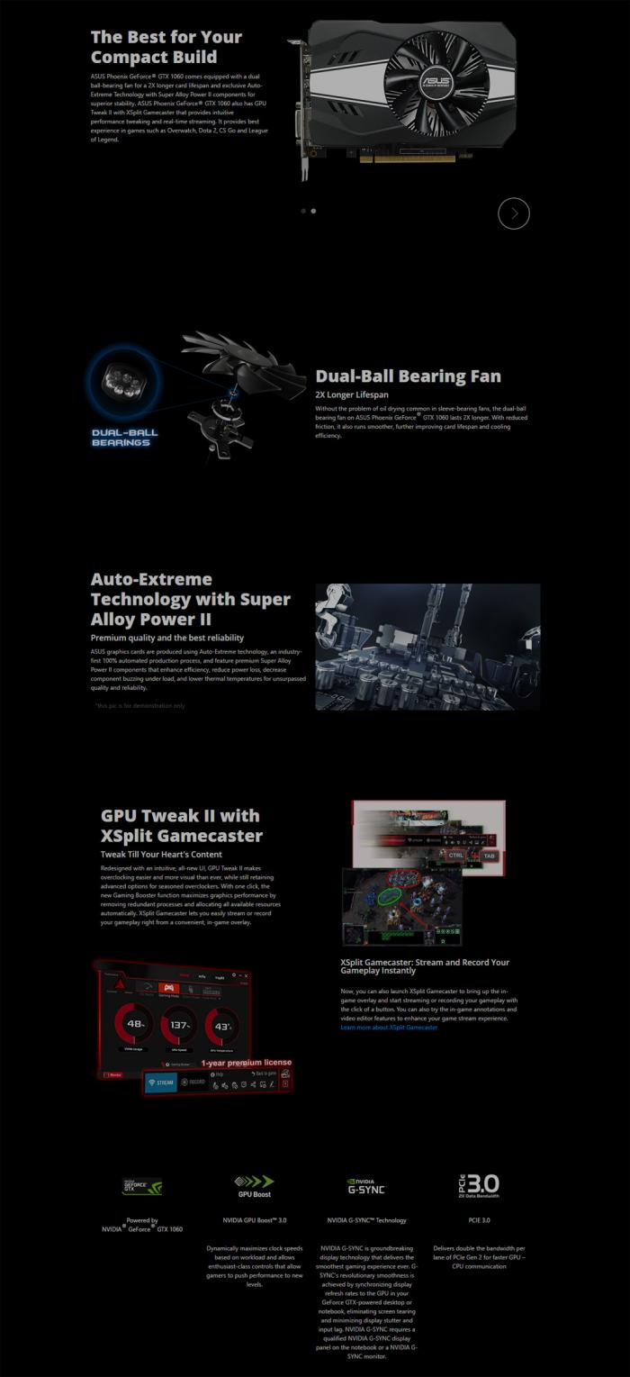 華碩 PH-GTX1060-3G 鳯凰版 