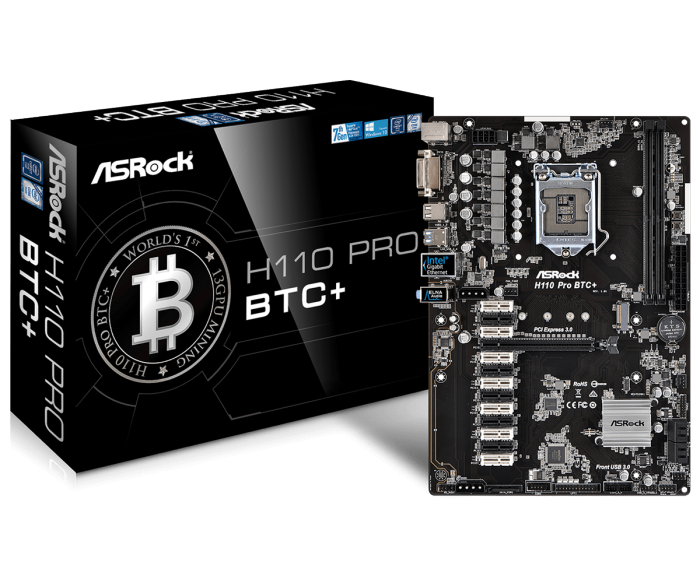 華擎 H110 PRO BTC+ 礦板