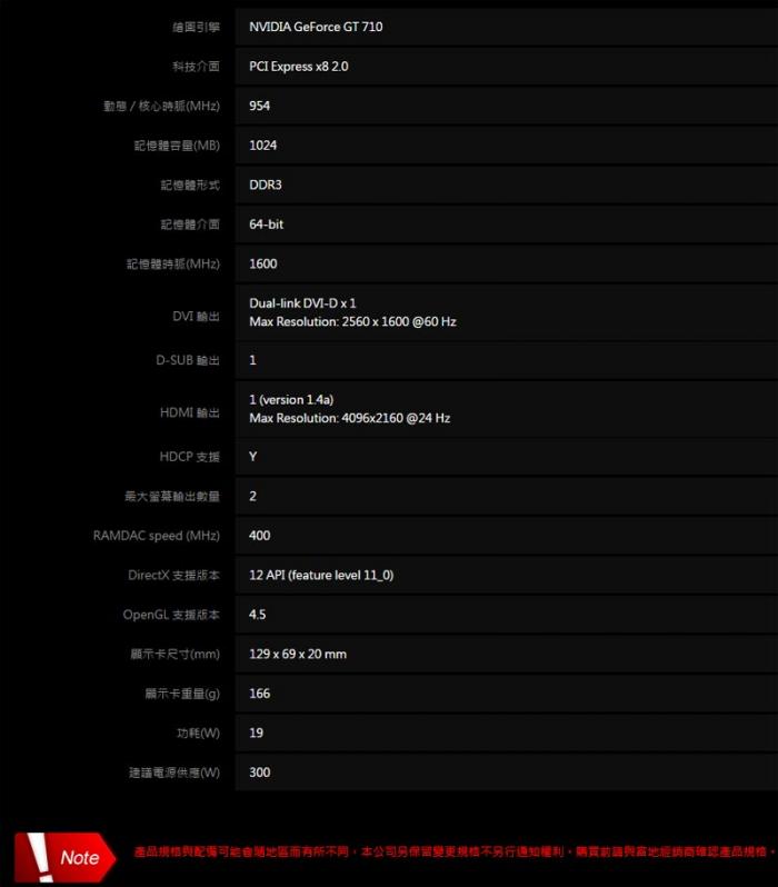 微星 GT710 1GD3H LPV1 裸卡 保固17個月