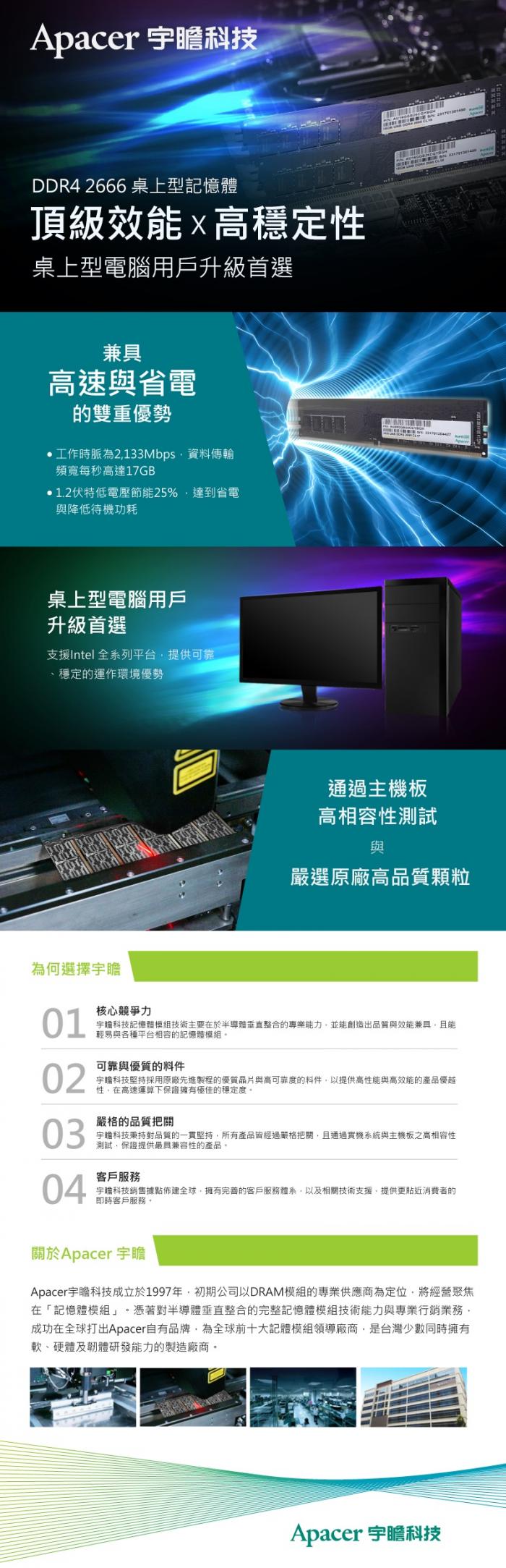 Apacer 宇瞻 8G DDR4 2666