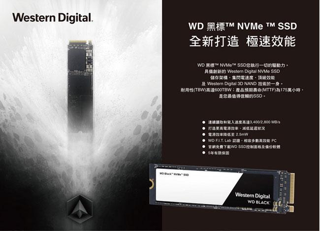 WD 黑標 250G M.2 PCIe 2280