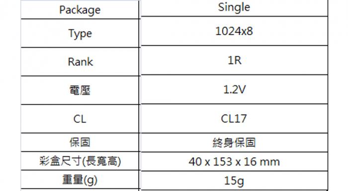 Apacer 宇瞻 16GB DDR4 2400