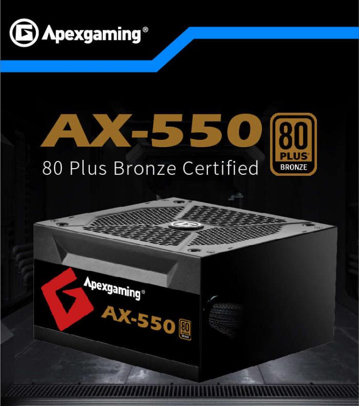 Apexgaming (首利) 艾湃電競 AX-550W 銅牌