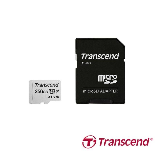 創見 256G 300S microSDXC UHS-I U3 V30 A1(附轉卡)