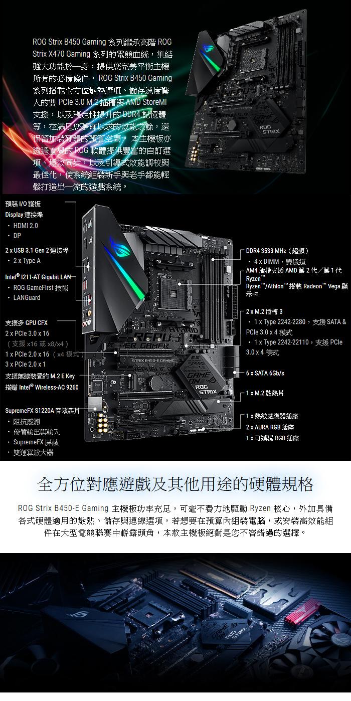 華碩 STRIX B450-E GAMING