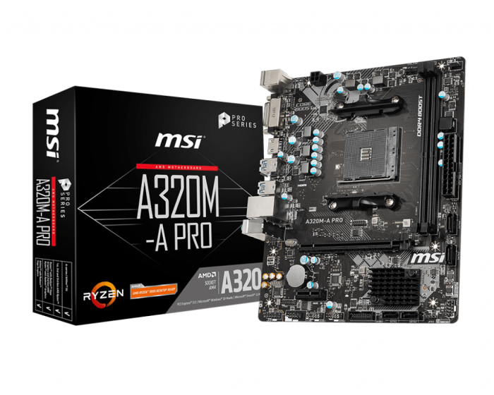 微星 A320M-A PRO + AMD R3 3200G 