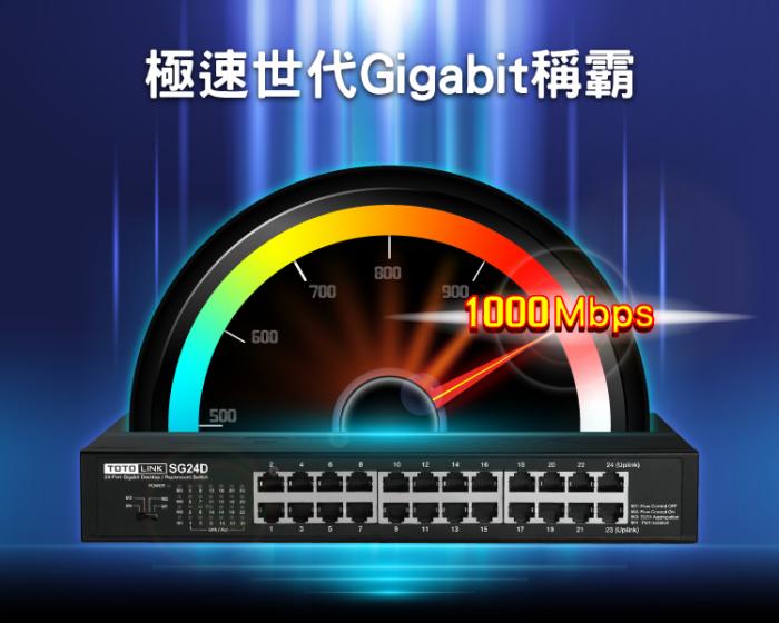 TOTOLINK SG24D 24埠 Gigabit 鐵殼