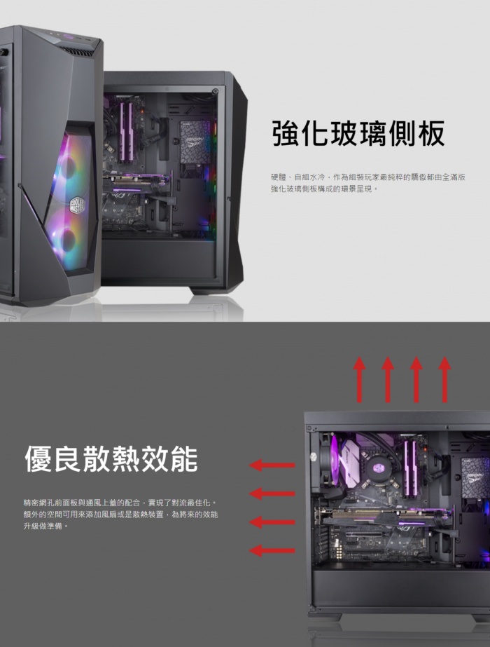 酷碼 MasterBox K500 A.RGB (ATX) (不可光碟) 指送