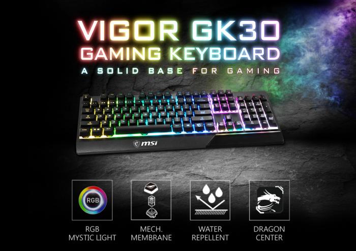微星 Vigor GK30 TC 電競鍵盤