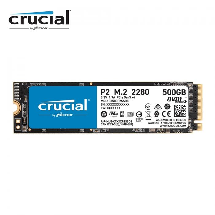 美光 Micron Crucial P2 500G M.2 PCIe 2280
