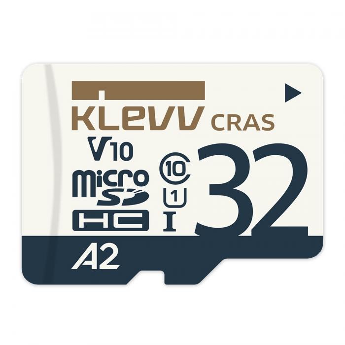 KLEVV科賦 32G CRAS MicroSDHC UHS-I U1 V10 A2 (附轉卡)