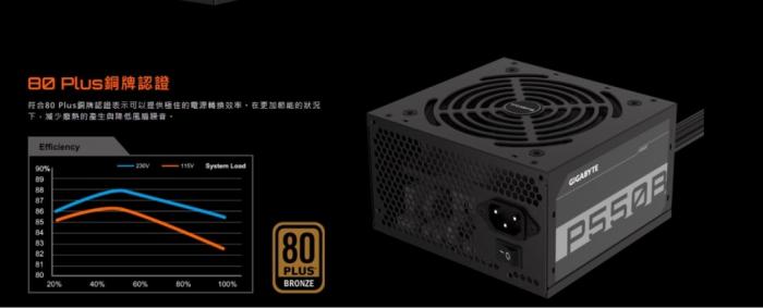 技嘉 GP-P550B (550W) 銅牌