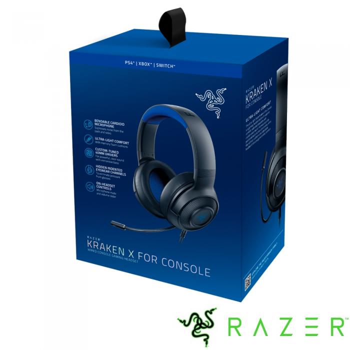 Razer Kraken X for Console 北海巨妖X 黑藍