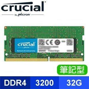 美光 32GB DDR4-3200(2048*8)(原生顆粒) 筆電用