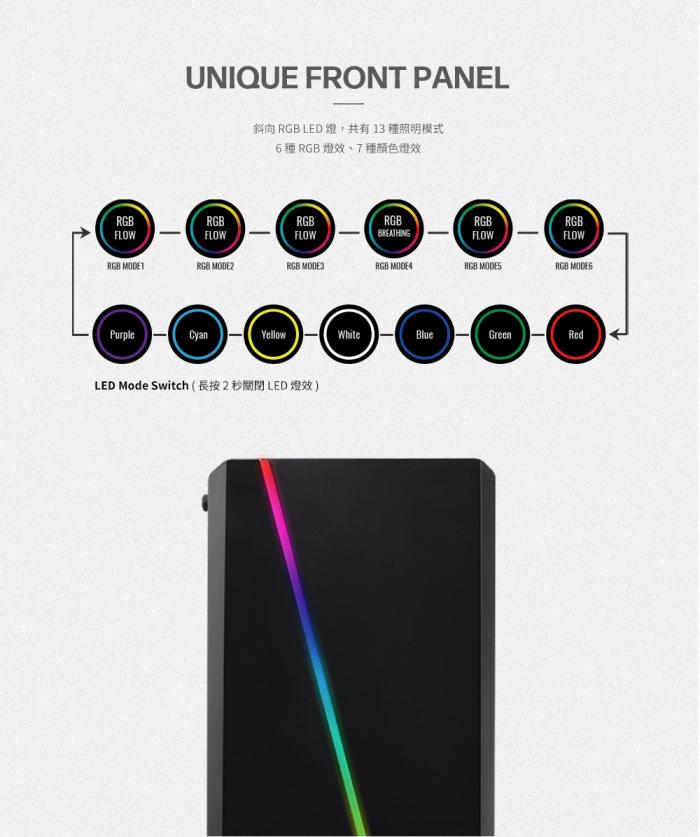 Aerocool Cylon 賽隆 全透側 A‧RGB (黑色)