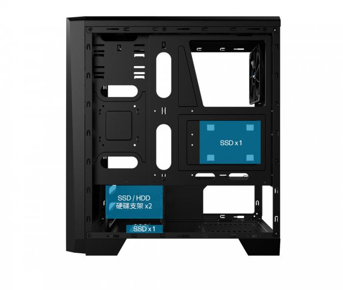 Aerocool Cylon 賽隆 全透側 A‧RGB (黑色)