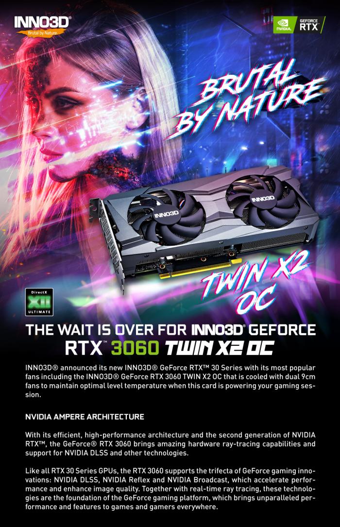 INNO3D RTX3060 TWIN X2 12G LHR
