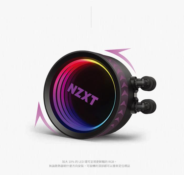 NZXT Kraken X53 24cm水冷排 RGB冷頭+無光風扇  (買12代U送扣具)