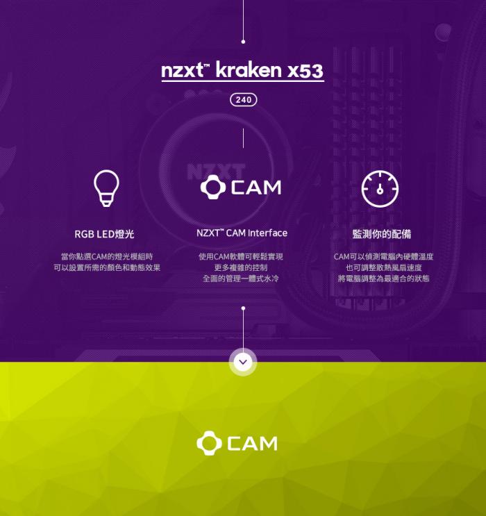NZXT Kraken X53 24cm水冷排 RGB冷頭+無光風扇  (買12代U送扣具)