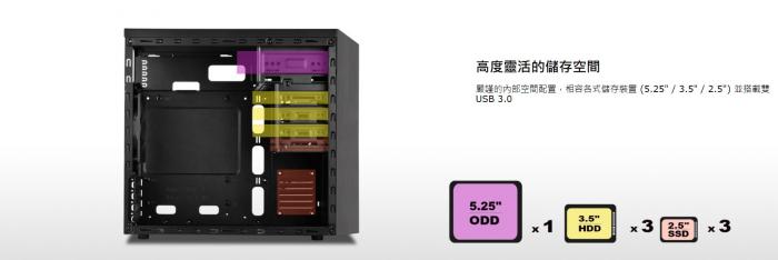 銀欣 PS16 系列 (SST-PS16B) M-ATX 機箱 黑