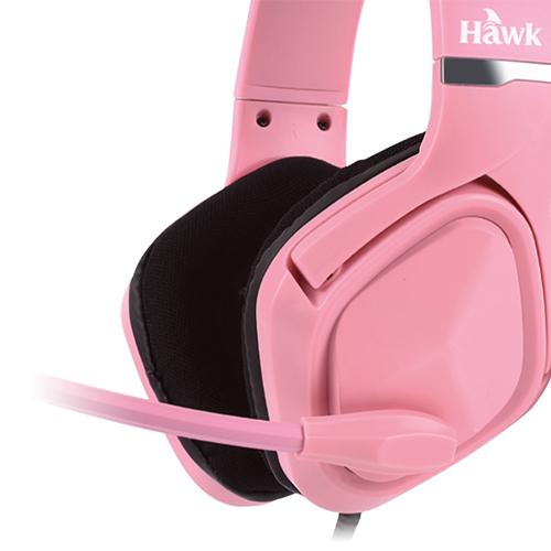 Hawk G1600 粉紅 頭戴電競耳機麥克風