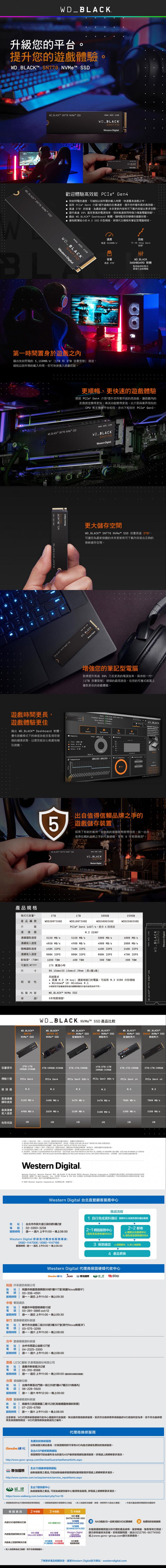 WD 黑標 SN770 1TB/Gen4 PCIe*4