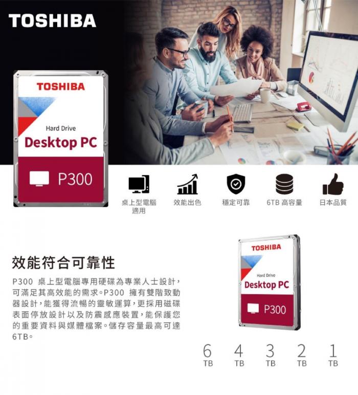 Toshiba 4TB【P300系列】HDWD240UZSVA