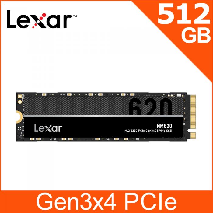 Lexar 雷克沙 NM620 512G M.2 2280 PCIe Gen3x4