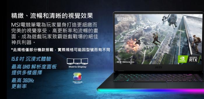 MSI 微星 Raider GE66 Deluxe Edition 12UHS-253TW 15.6吋