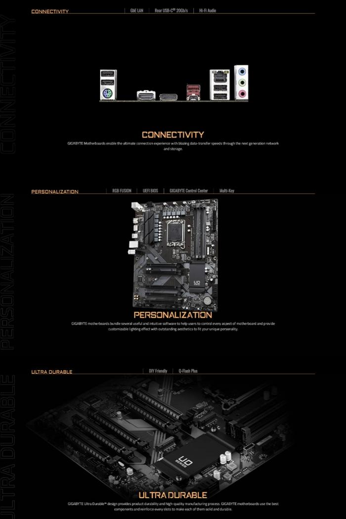 技嘉 B760 DS3H DDR4 大板4dimm