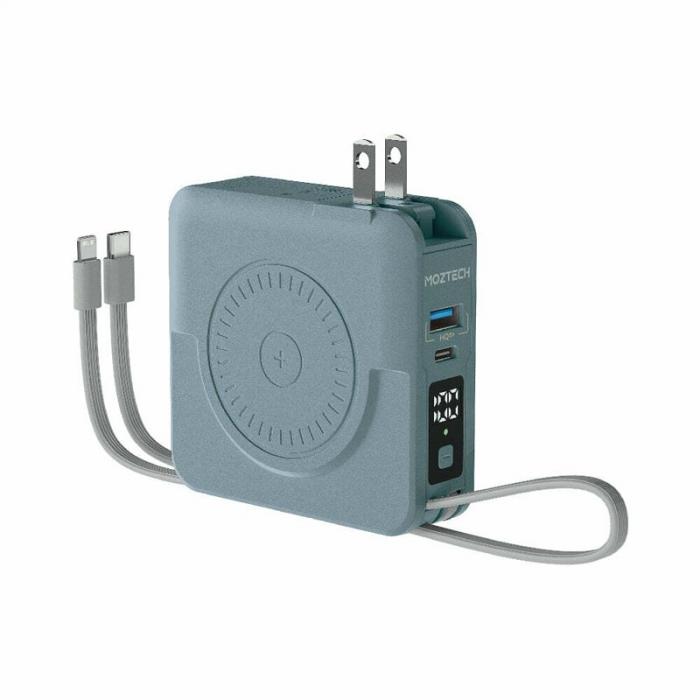 MOZTECH 多功能五合一 萬能充Pro 10000mAh行動電源 (水泥灰)