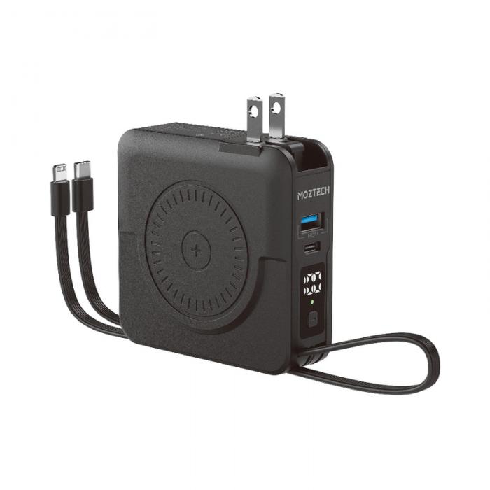 MOZTECH 多功能五合一 萬能充Pro 10000mAh行動電源 (黑)