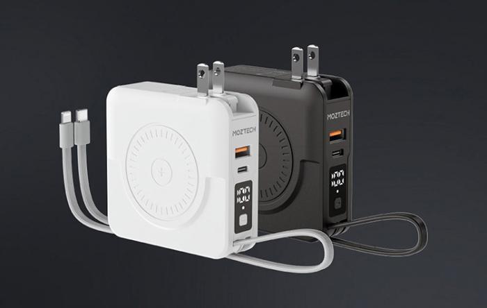 MOZTECH 多功能五合一 萬能充Pro 10000mAh行動電源 (黑)
