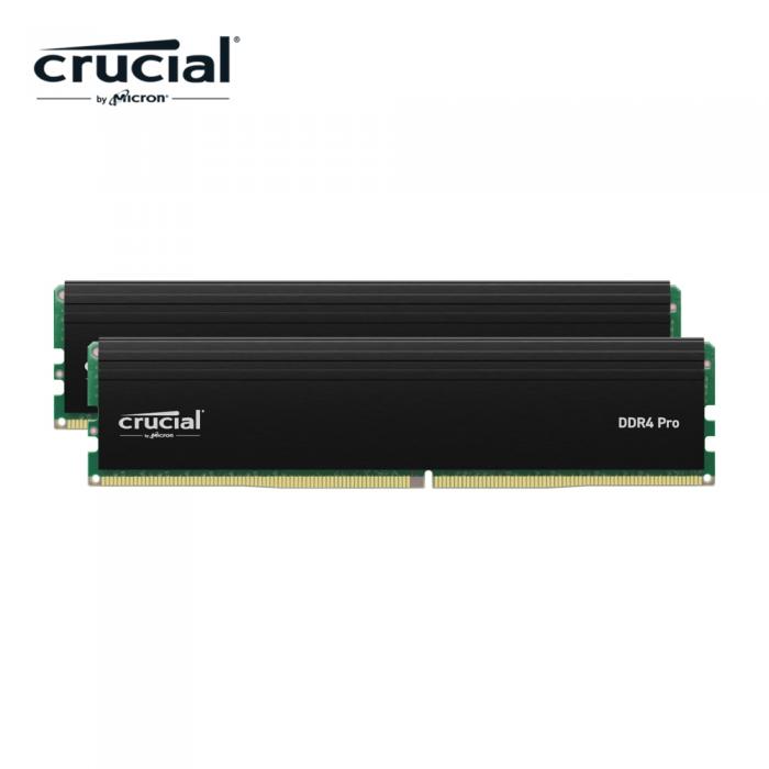 美光Micron Crucial PRO 64G(32G*2) DDR4 3200 電競黑散熱片
