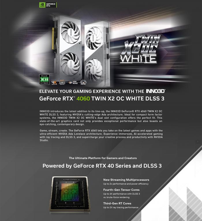 INNO3D RTX4060 TWIN X2 OC WHITE