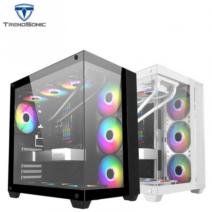 翰欣 GX980T 海景玻璃 電競機殼 黑