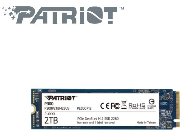 Patriot 美商博帝 P300 2TB M.2 PCIe