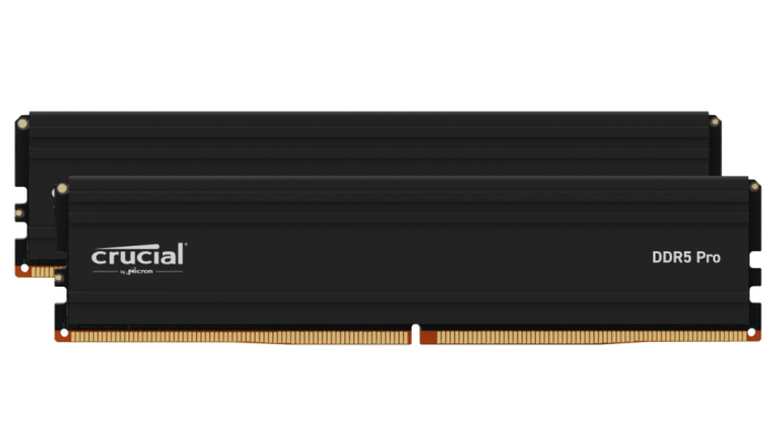 Micron Crucial PRO 48G (24GX2) DDR5 6000 黑散熱片