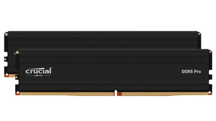 美光 Micron Crucial PRO 48G (24GX2) DDR5 6000 黑散熱片