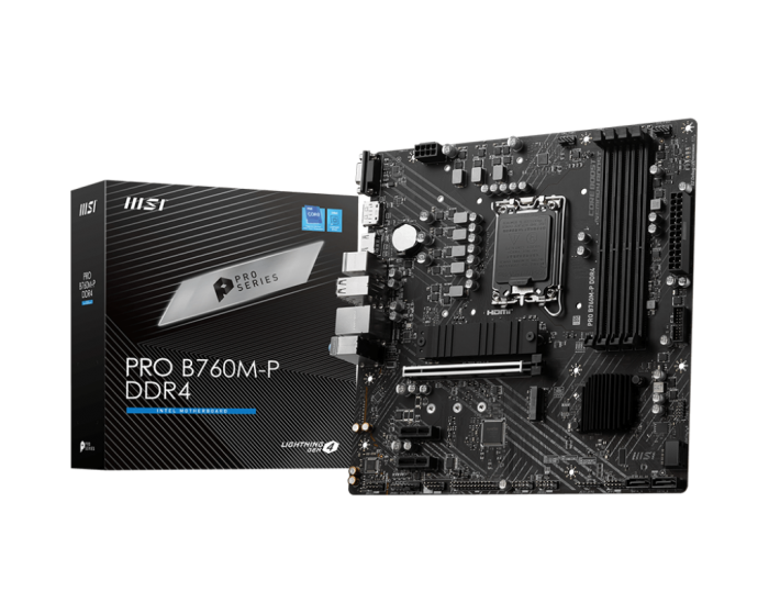 微星 PRO B760M-P DDR4 4dimm 送MSI 大購物袋