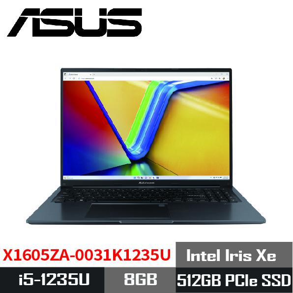 ASUS 華碩 Vivobook16 X1605ZA-0031K1235U (搖滾黑)