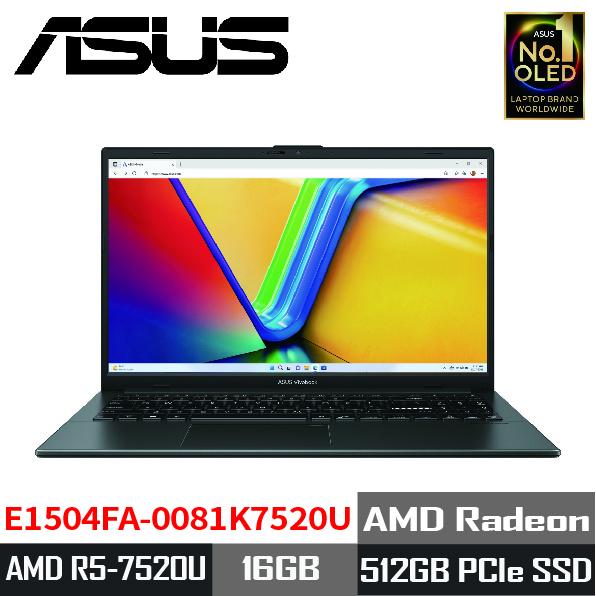 ASUS 華碩 Vivobook GO 15 OLED E1504FA-0081K7520U (混成黑)