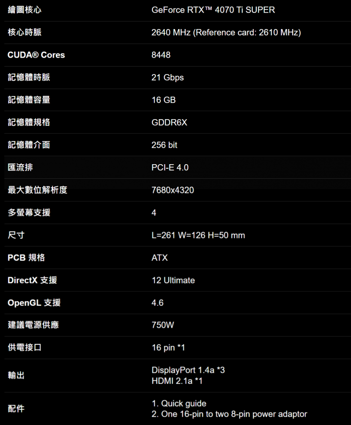 技嘉 RTX4070Ti SUPER EAGLE OC 16G