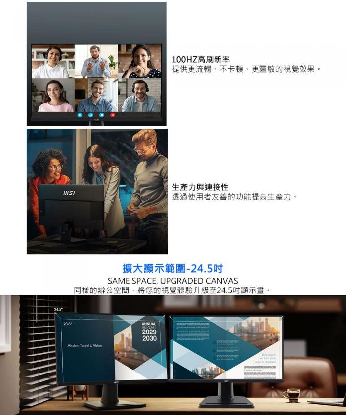 msi PRO MP251  25型 螢幕