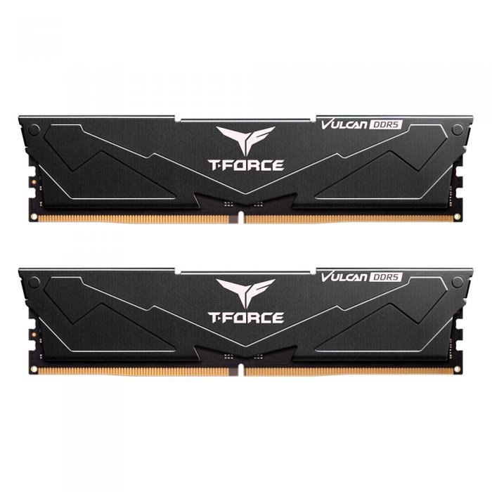 十銓 T-Force Vulcan 火神散熱片系列 32GB(雙通16GB*2)DDR5-6000/CL38 黑色